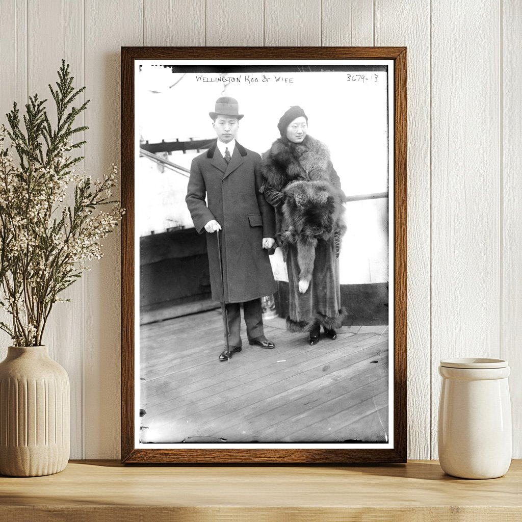 1915 Portrait of Diplomat Wellington Koo & Spouse