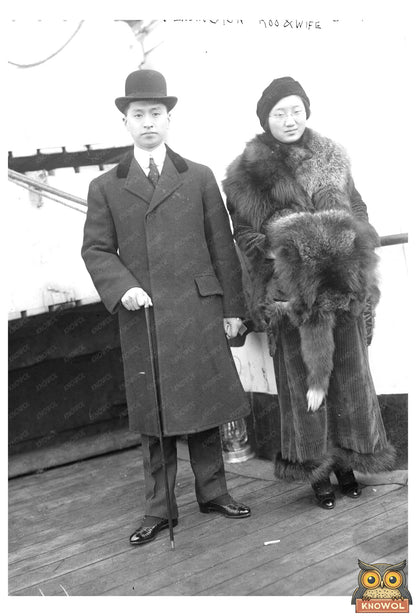1915 Portrait of Diplomat Wellington Koo and Spouse
