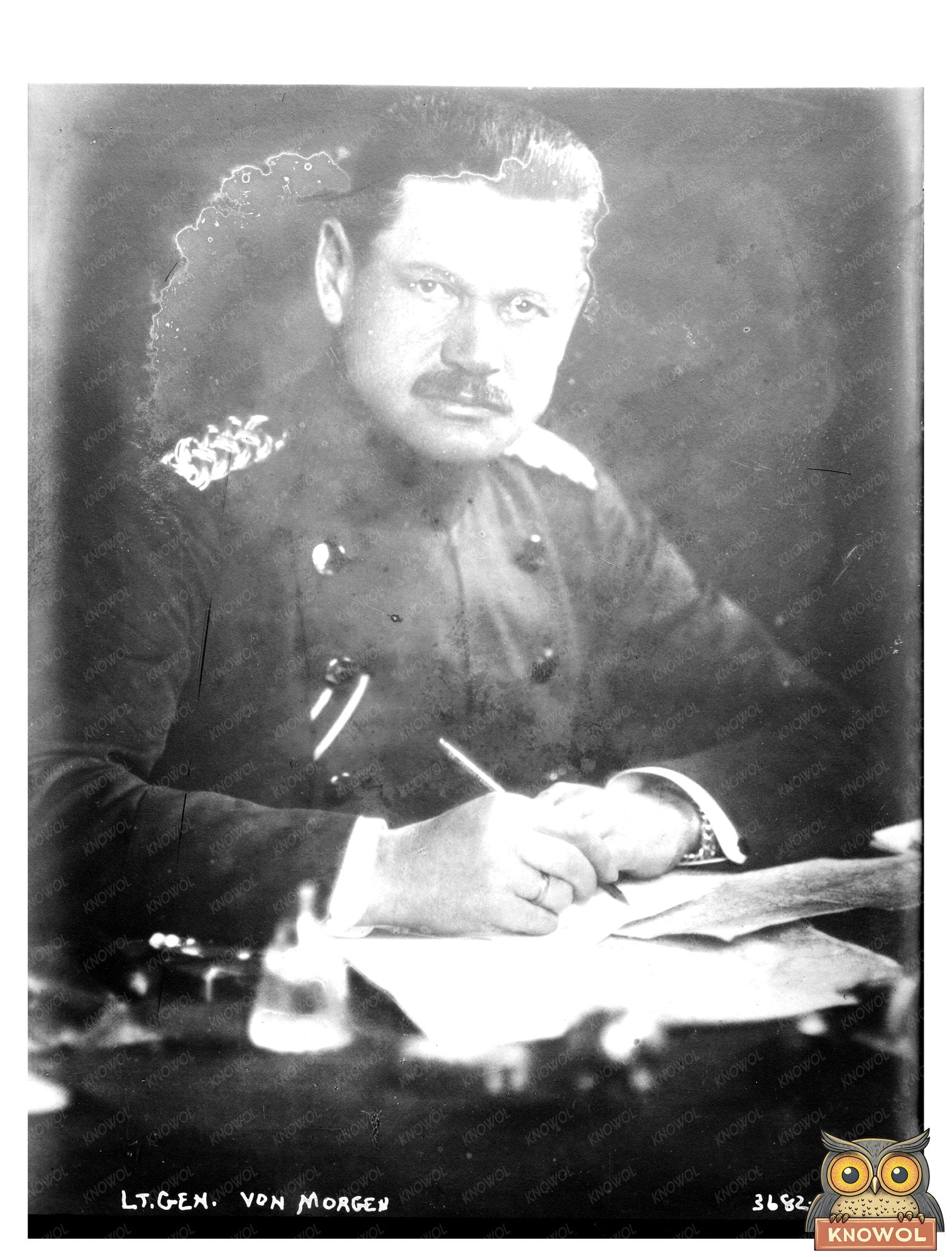 Historic Lt. Gen Von Morgen Print, Vintage Art