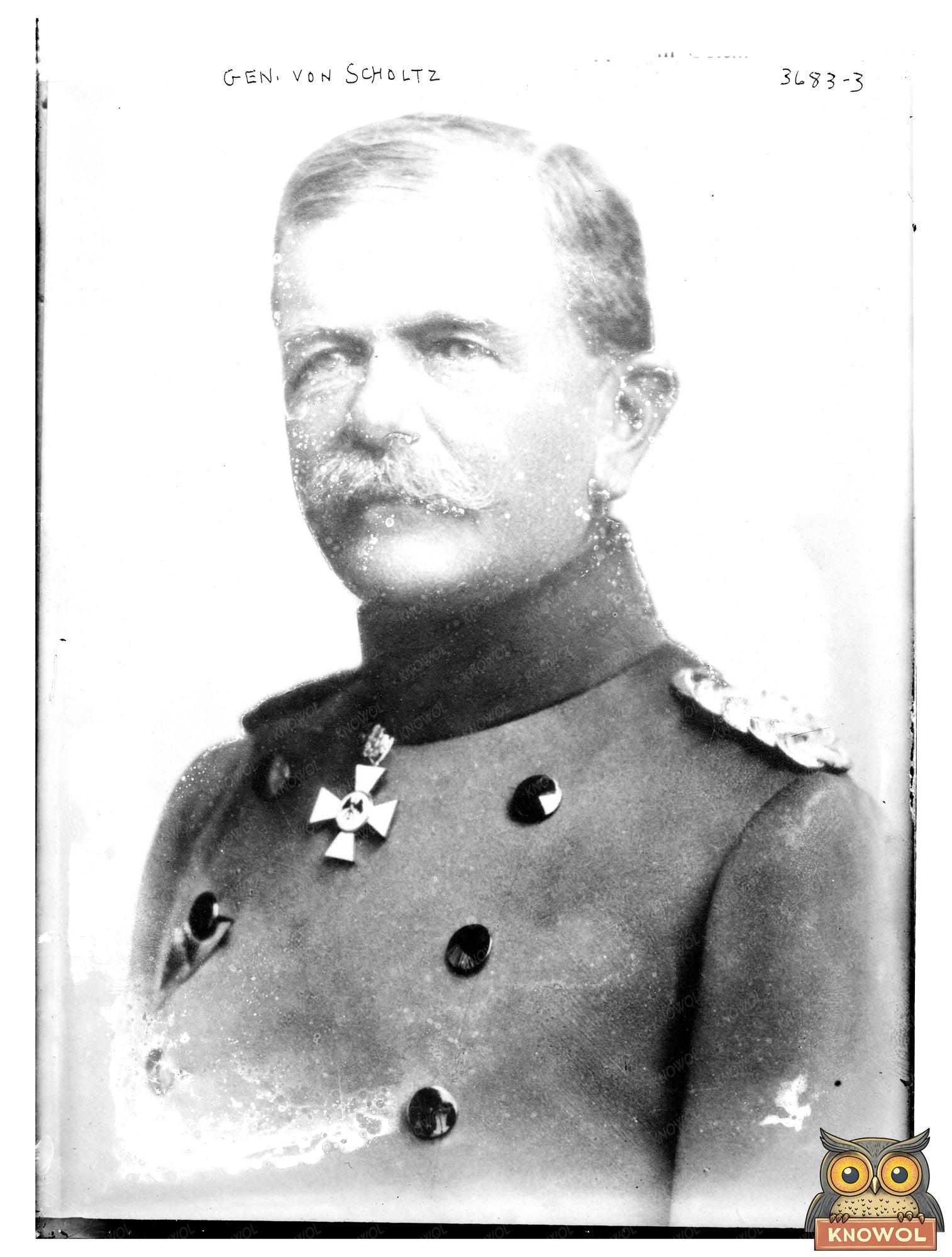 Historic Gen. von Scholtz, 12/13/15 Print, Vintage Art