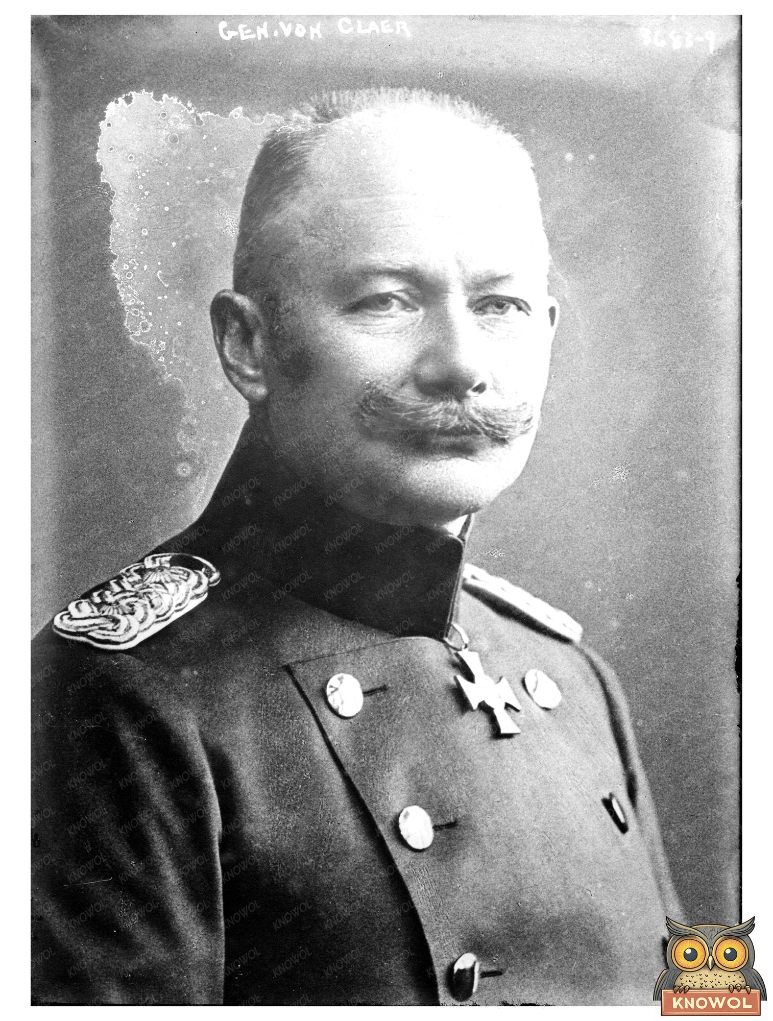Historic Gen. von Claer Print, Vintage Art