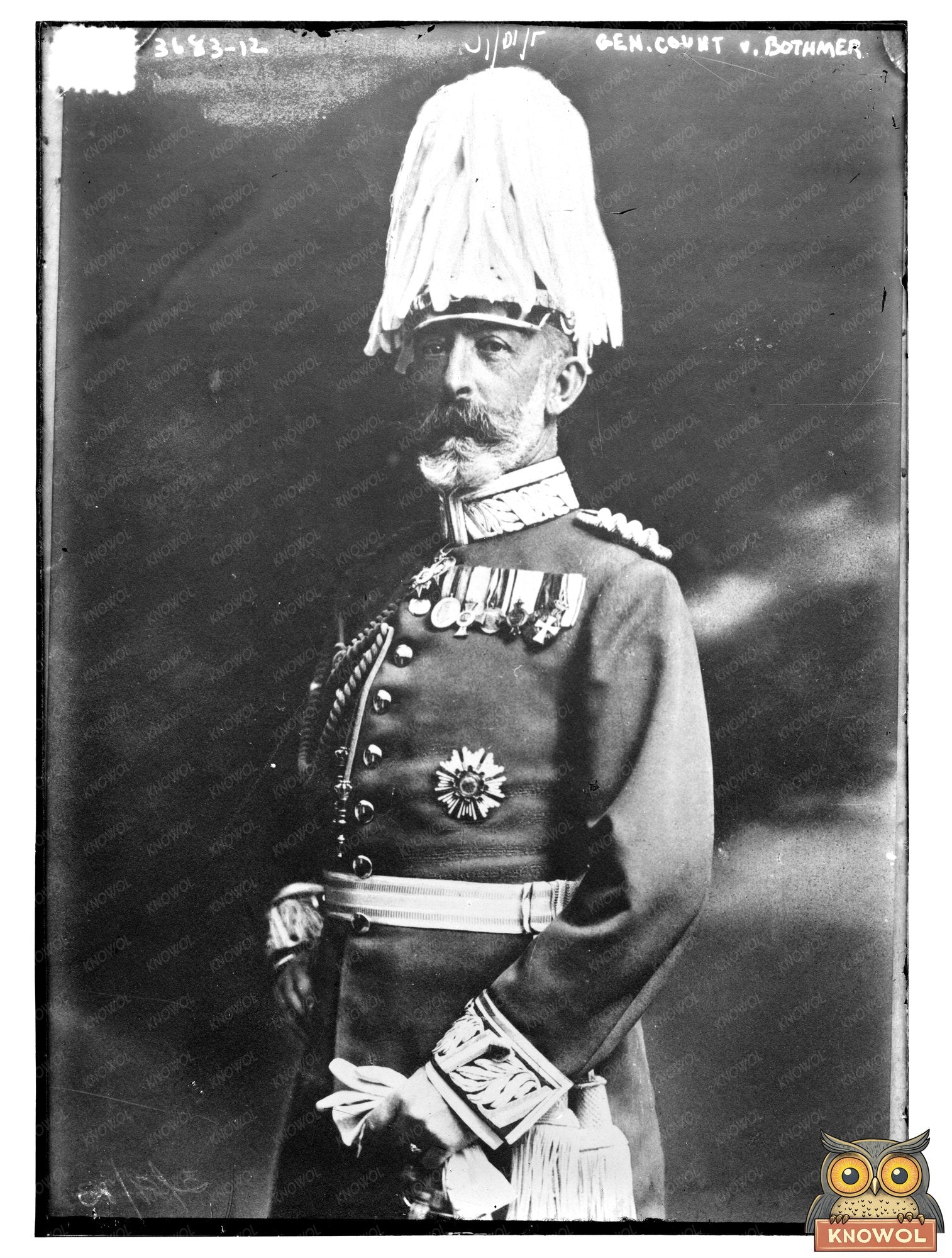 Historic Gen. Count V. Bothmer Print, Vintage Art