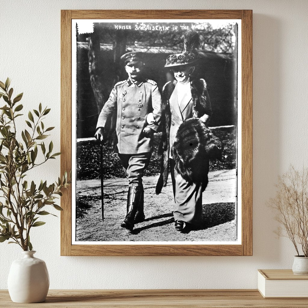 Historic Kaiser & Kaiserin in the West Print, Vintage Art