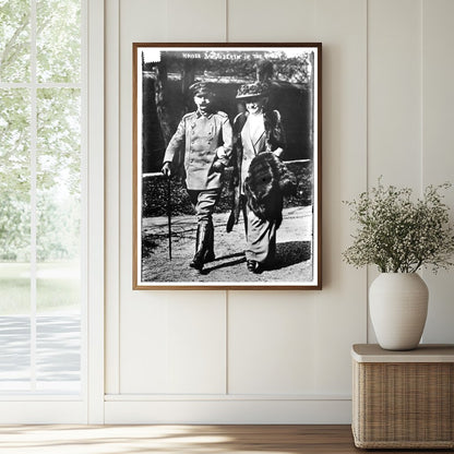 Historic Kaiser & Kaiserin in the West Print, Vintage Art