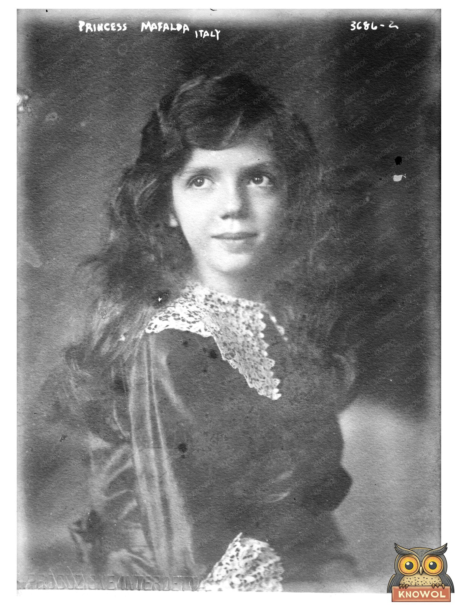 Historic Princess Mafalda -- Italy Print, Vintage Art