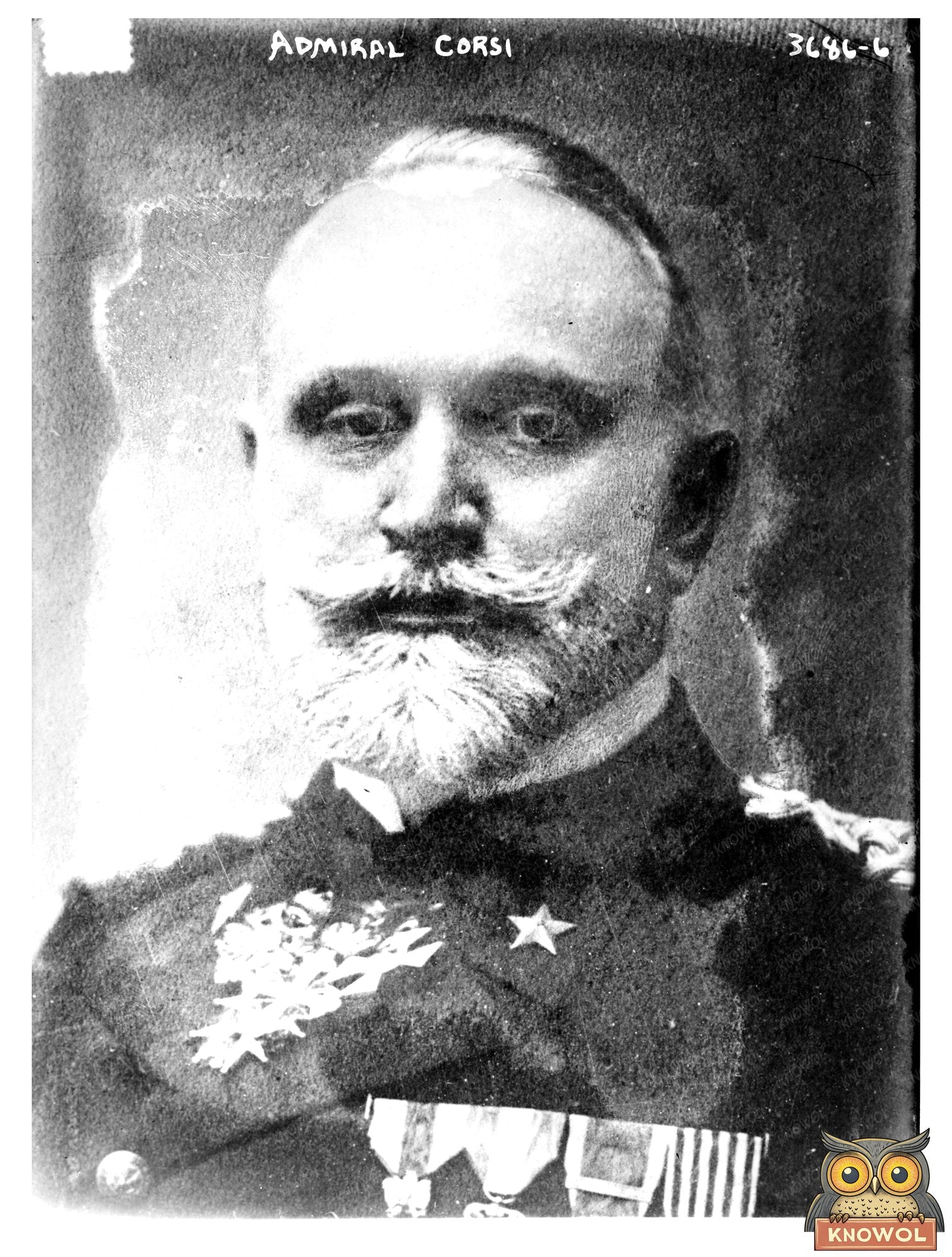 Historic Admiral Corsi Print, Vintage Art