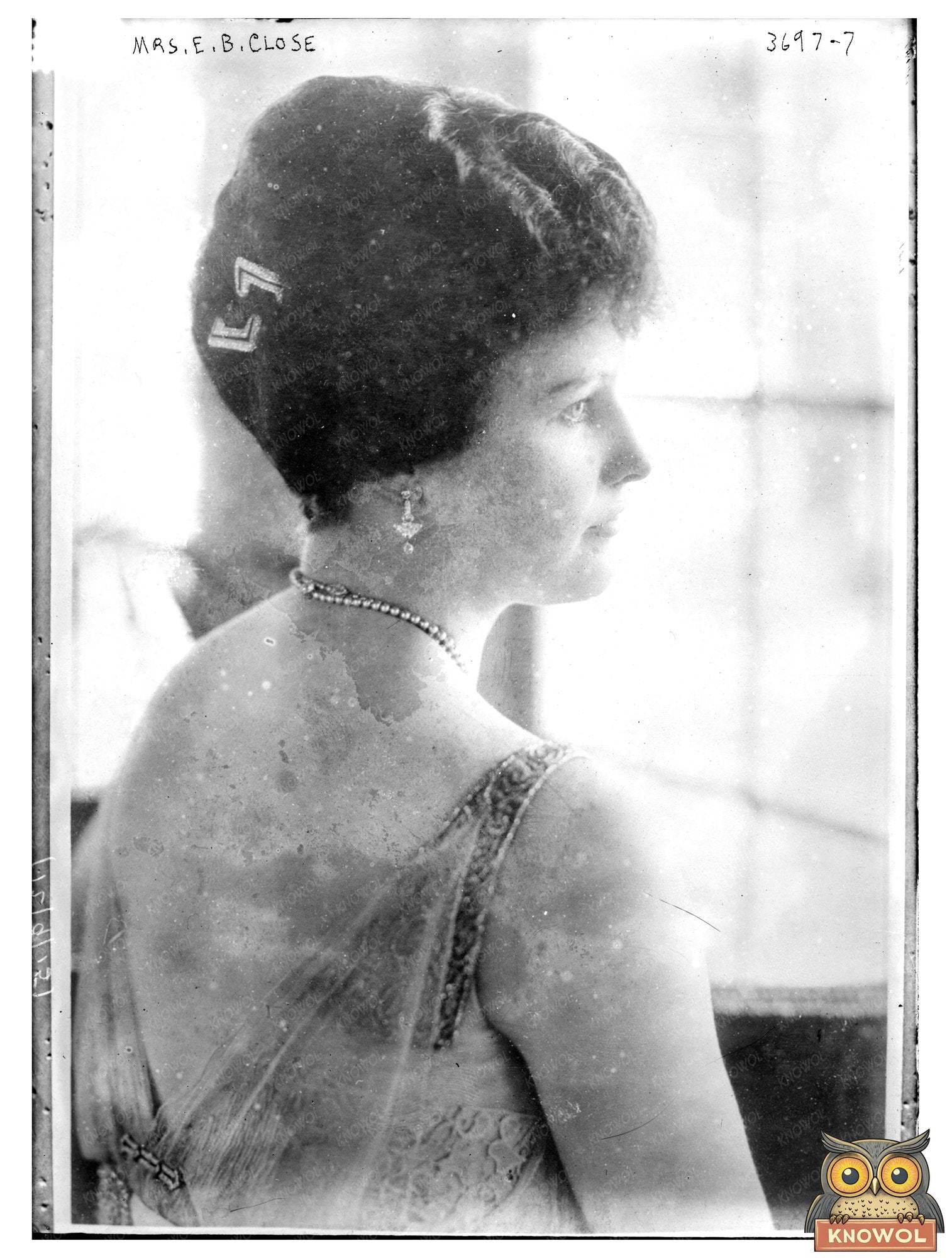 Historic Mrs. E.B. Close Print, Vintage Art