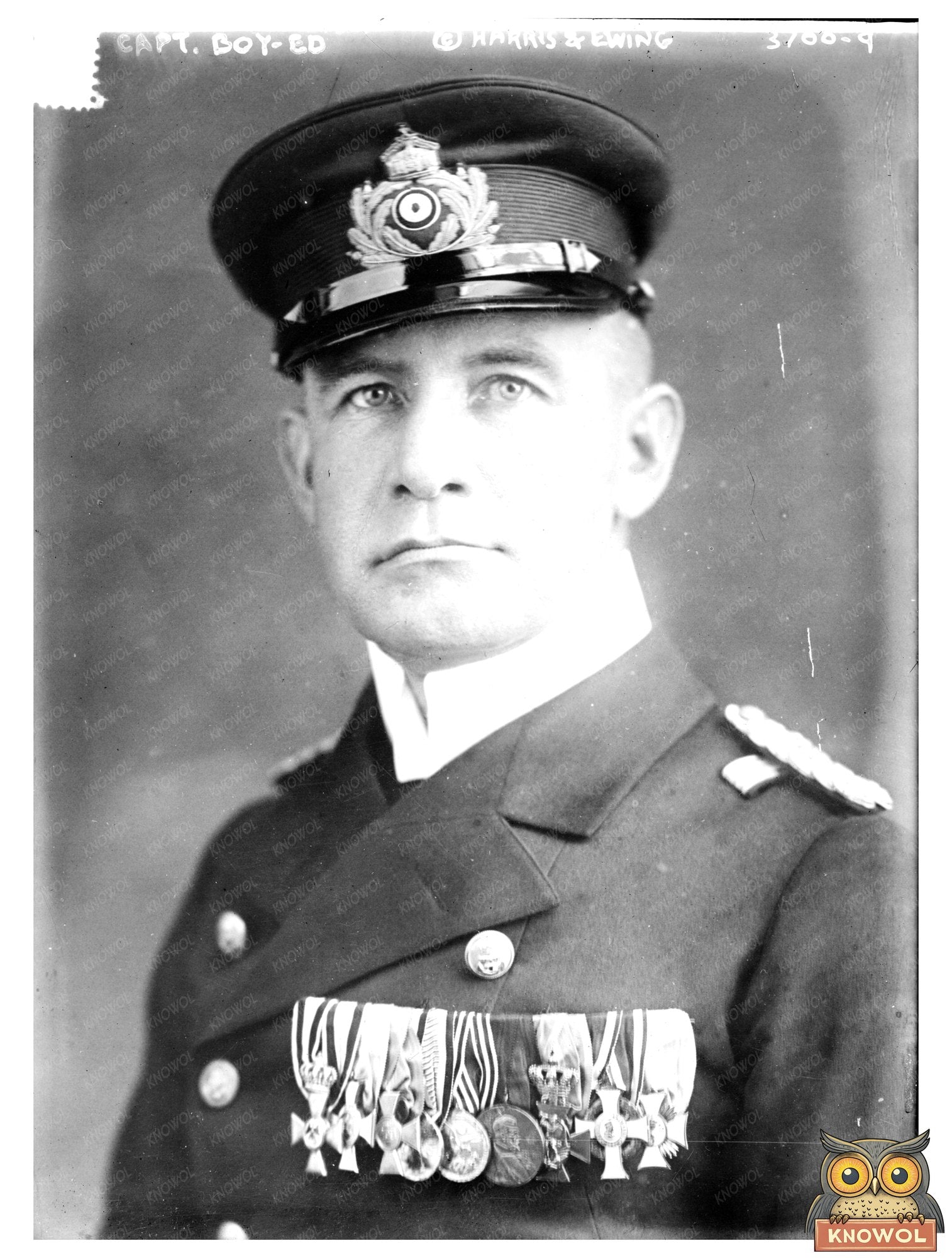 Historic Capt. Boy-ed Print, Vintage Art