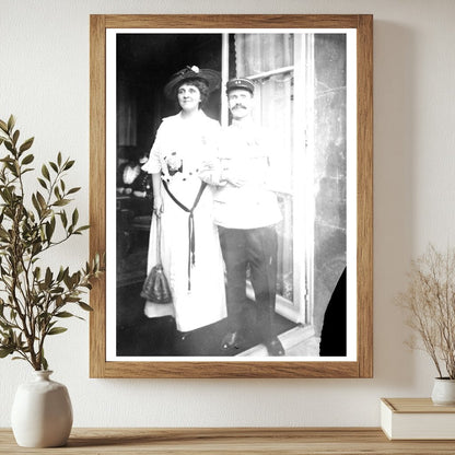 Historic Winifred Holt and Blind Officer Print, Vintage Art