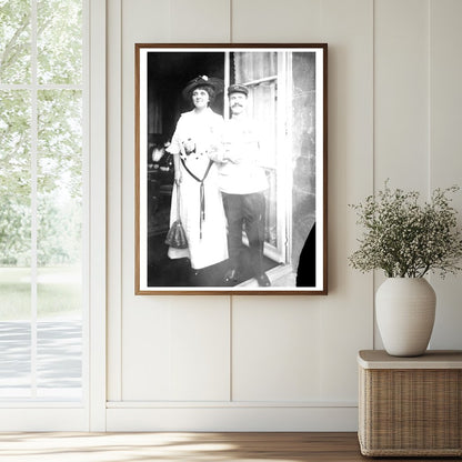 Historic Winifred Holt and Blind Officer Print, Vintage Art