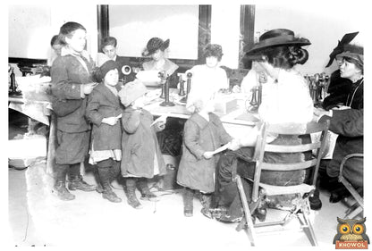 Vintage Santa Claus Headquarters Scene, New York 1910s