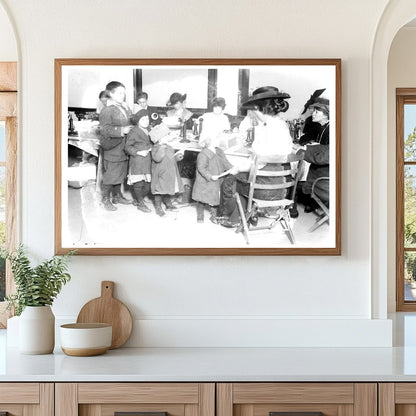 Vintage Santa Claus Headquarters Scene, New York 1910s