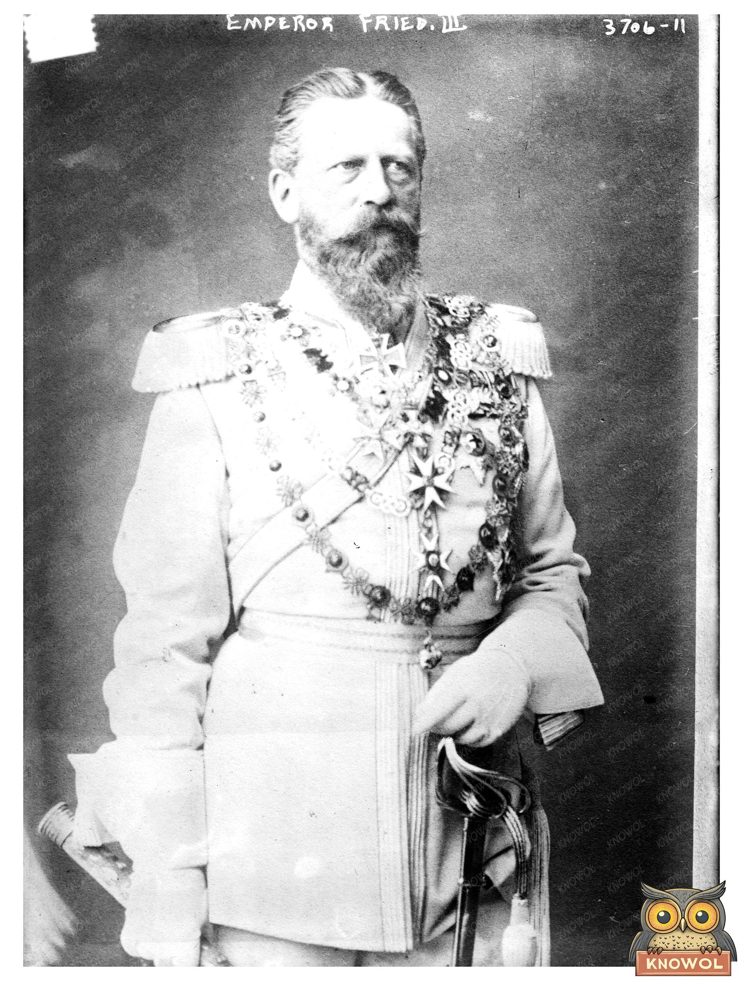 Historic Emperor Fried. [i.e., Friedrich] III Print, Vintage Art