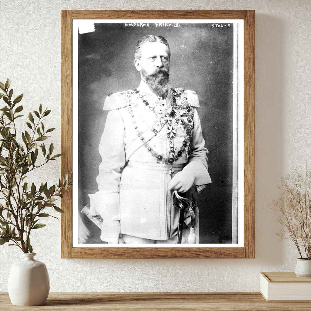 Historic Emperor Fried. [i.e., Friedrich] III Print, Vintage Art