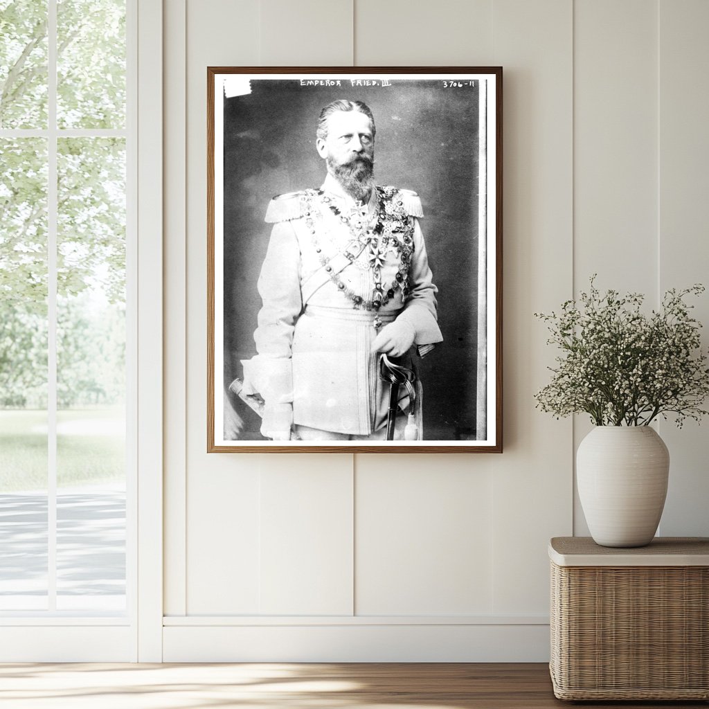 Historic Emperor Fried. [i.e., Friedrich] III Print, Vintage Art