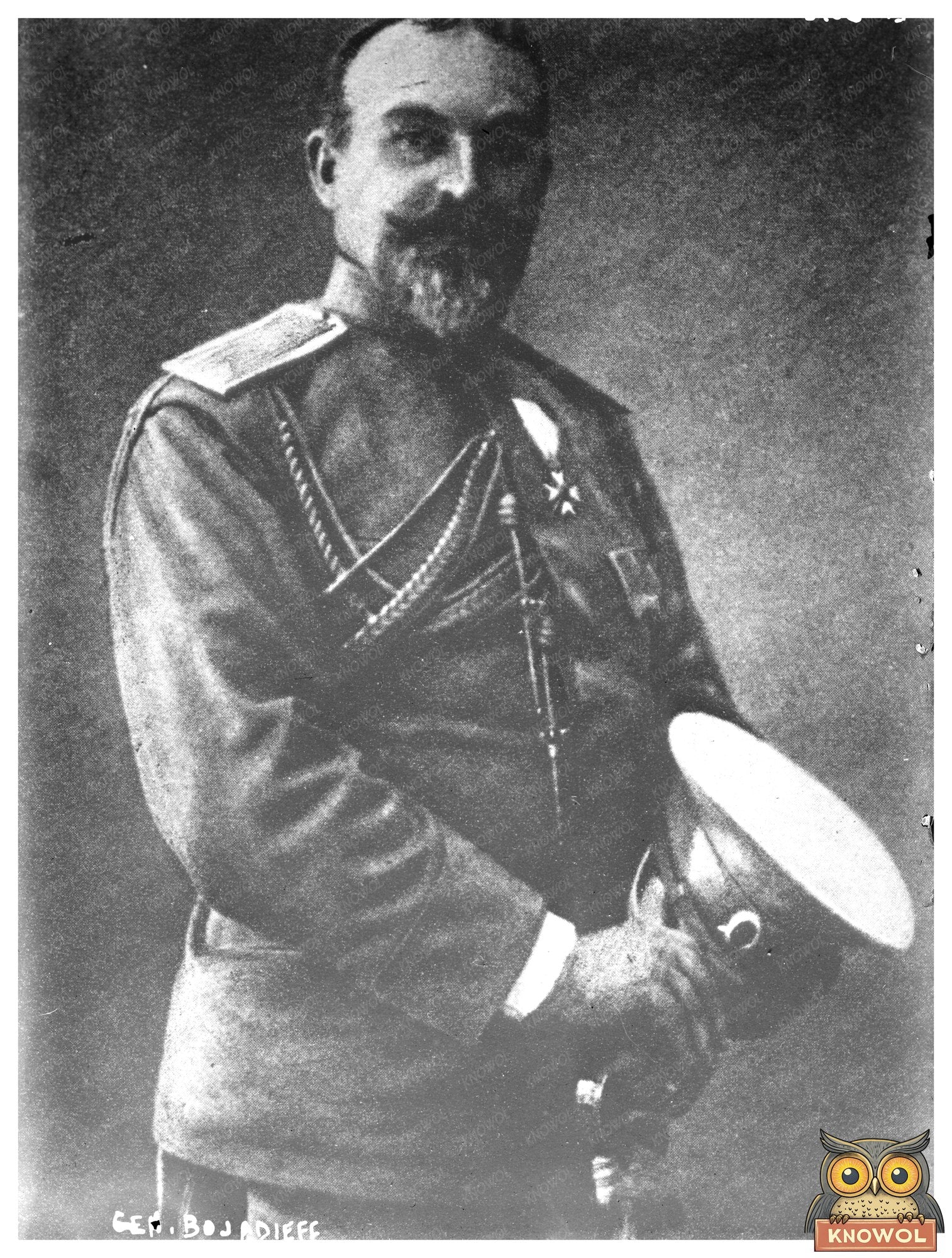 Historic Gen. Bojadieff Print, Vintage Art