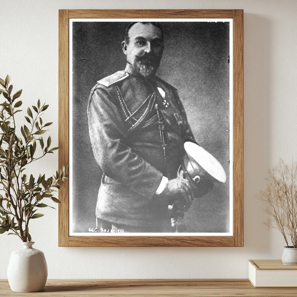 Historic Gen. Bojadieff Print, Vintage Art