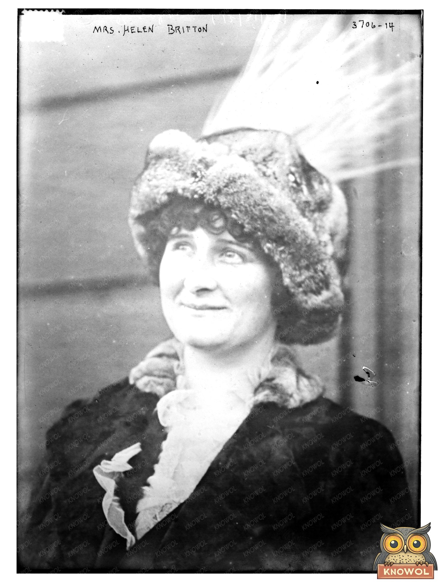 Historic Mrs. Helen [i.e. Helene] Britton Print, Vintage Art