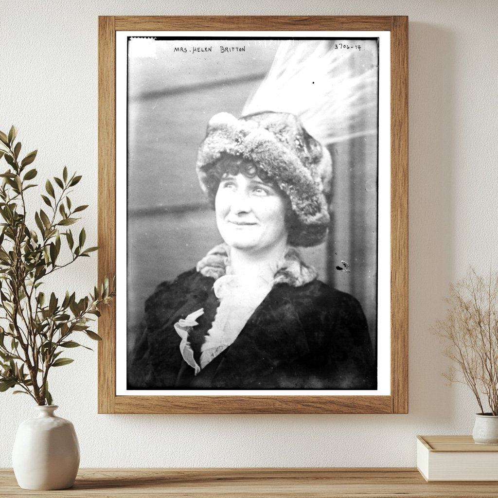 Historic Mrs. Helen [i.e. Helene] Britton Print, Vintage Art