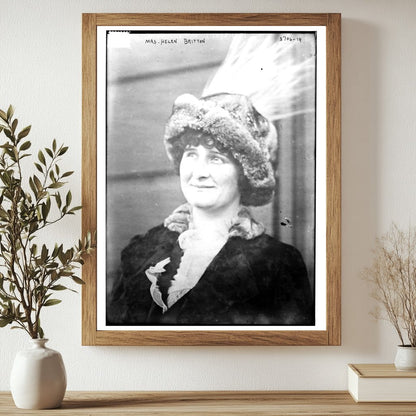 Historic Mrs. Helen [i.e. Helene] Britton Print, Vintage Art