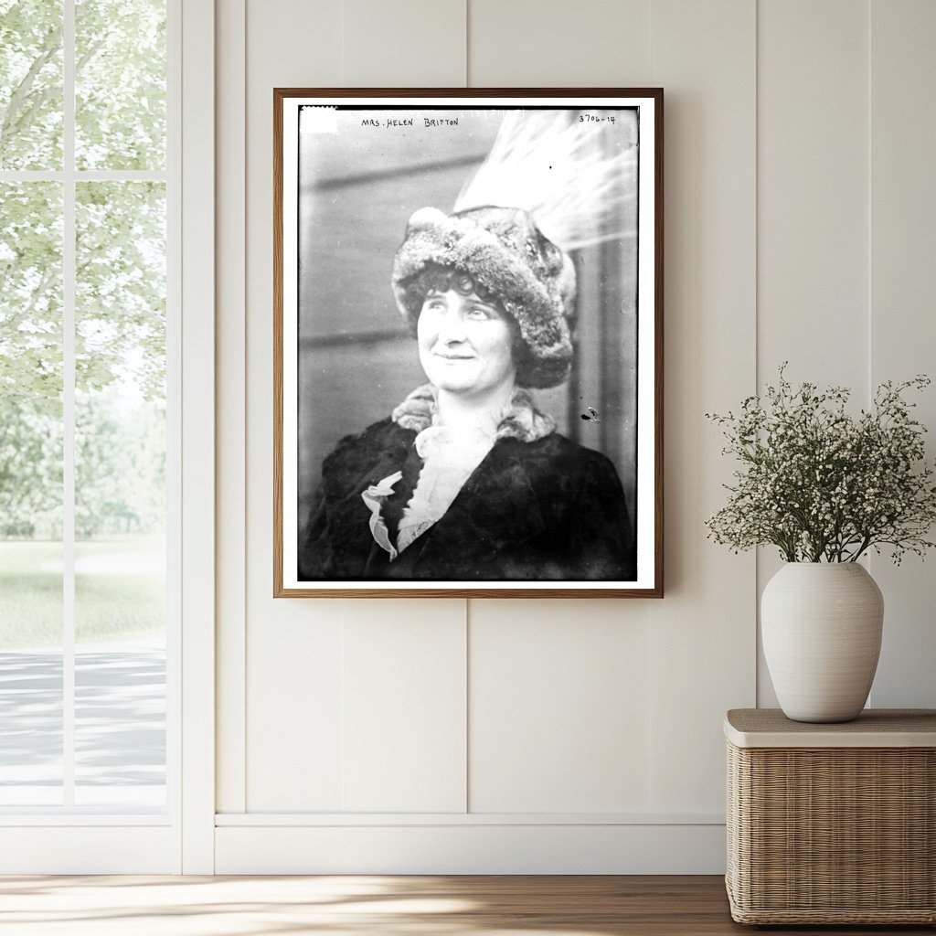 Historic Mrs. Helen [i.e. Helene] Britton Print, Vintage Art