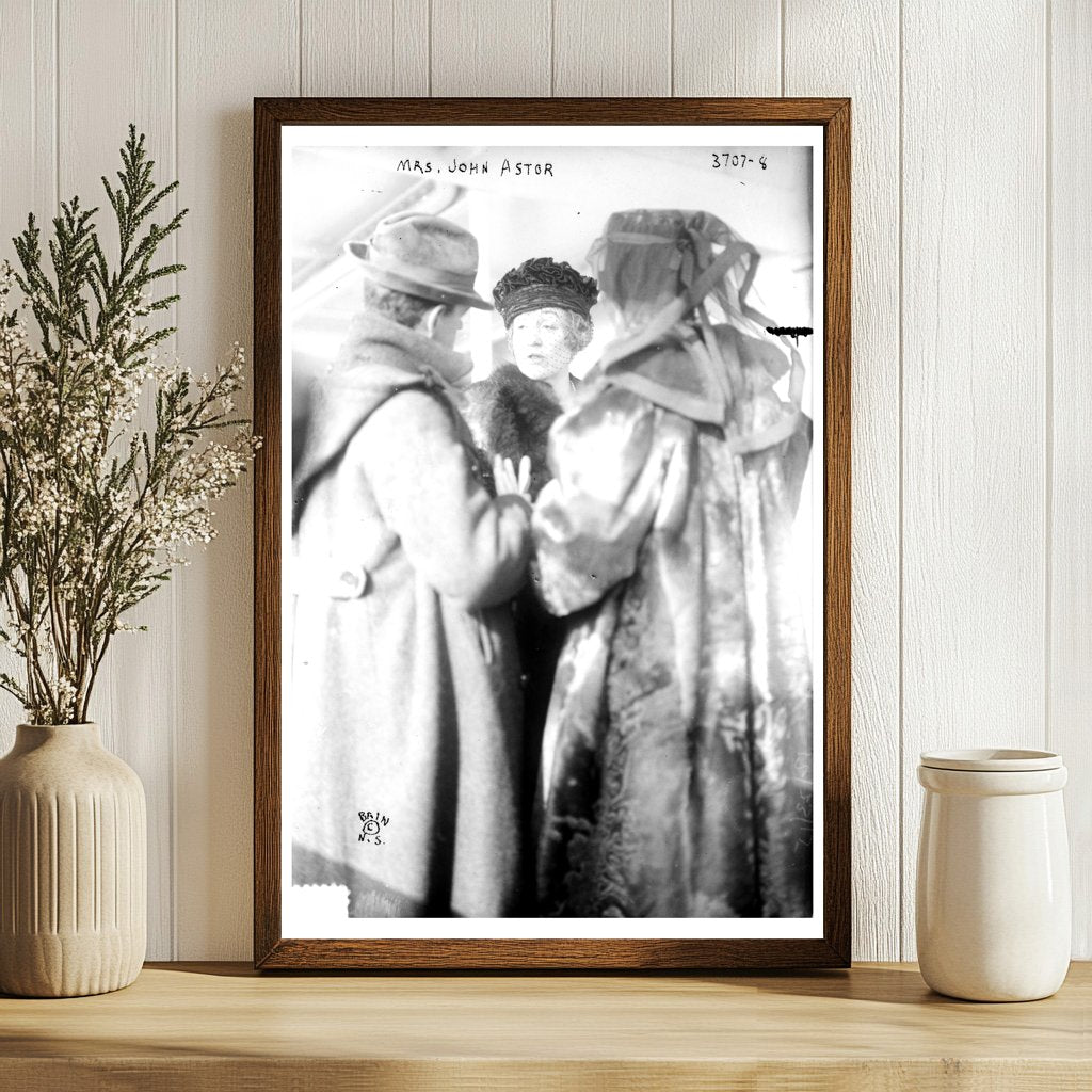 Elegant Portrait of Mrs. John Astor, 1910s Society Icon