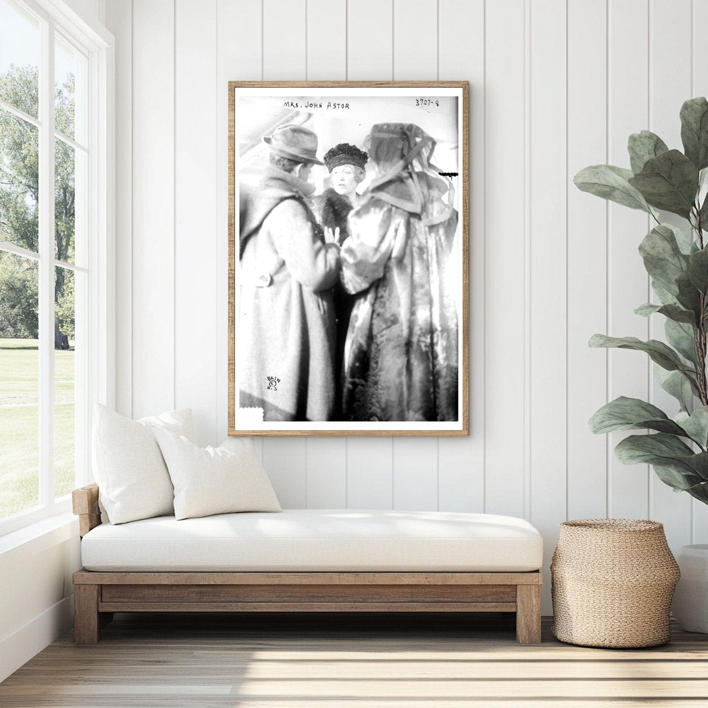 Elegant Portrait of Mrs. John Astor, 1910s Society Icon