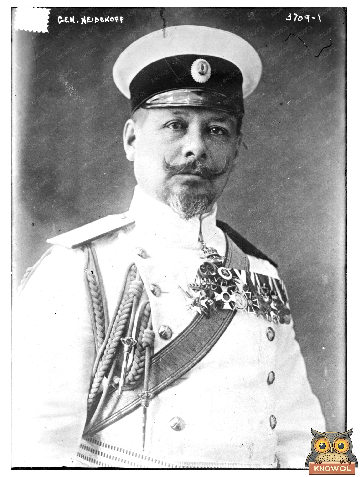 Historic Gen. Neidenoff Print, Vintage Art