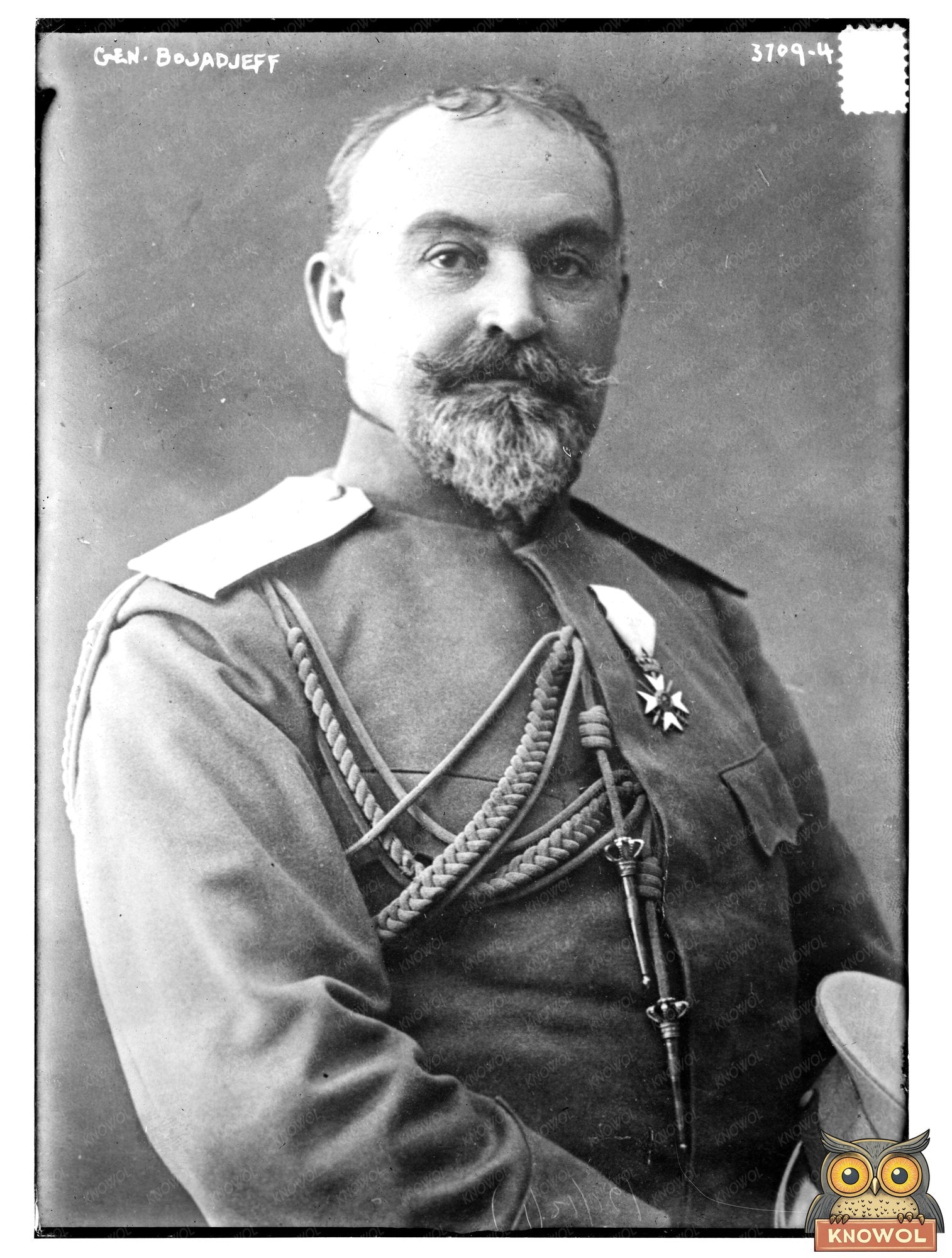 Historic Gen. Bojadjeff Print, Vintage Art