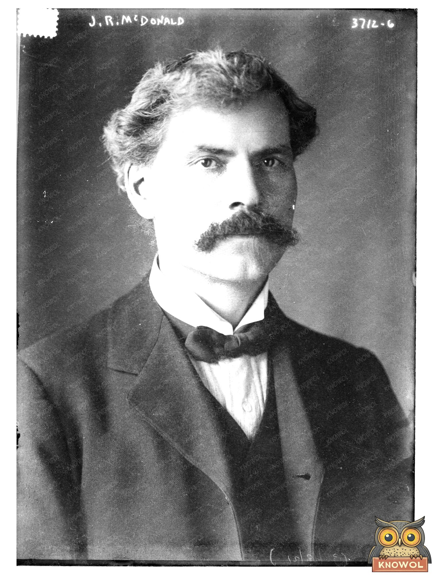 Historic J.R. McDonald [i.e. MacDonald] Print, Vintage Art