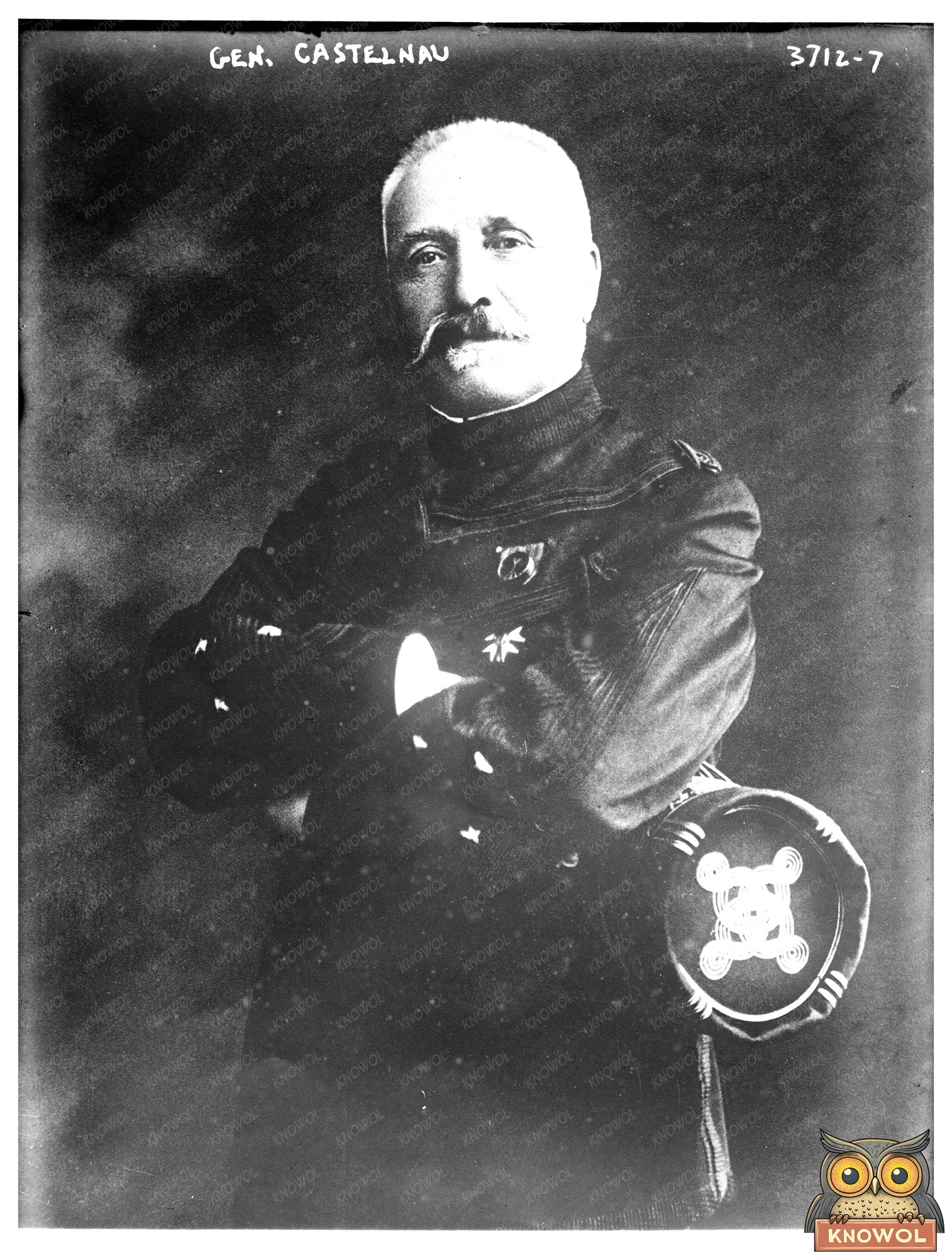 Historic Gen. Castelnau Print, Vintage Art
