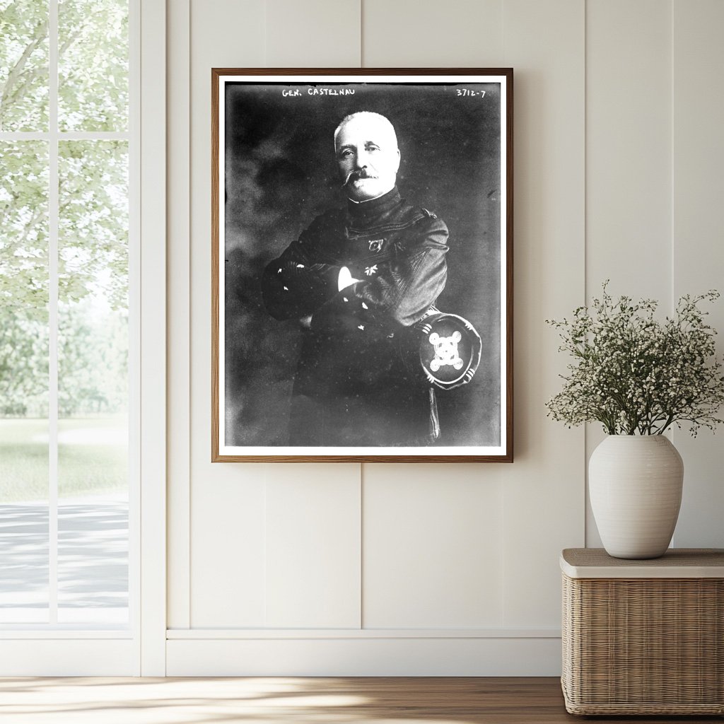 Historic Gen. Castelnau Print, Vintage Art