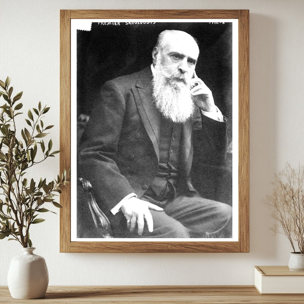 Historic Premier Skouloudis Print, Vintage Art