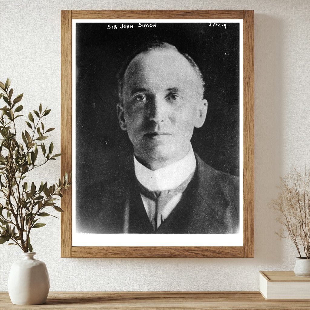 Historic Sir John Simon, 1/3/16 Print, Vintage Art