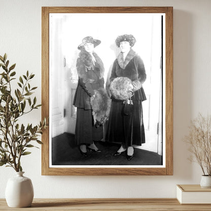 Historic Florence Gilbert & Katherine Bache Print, Vintage Art