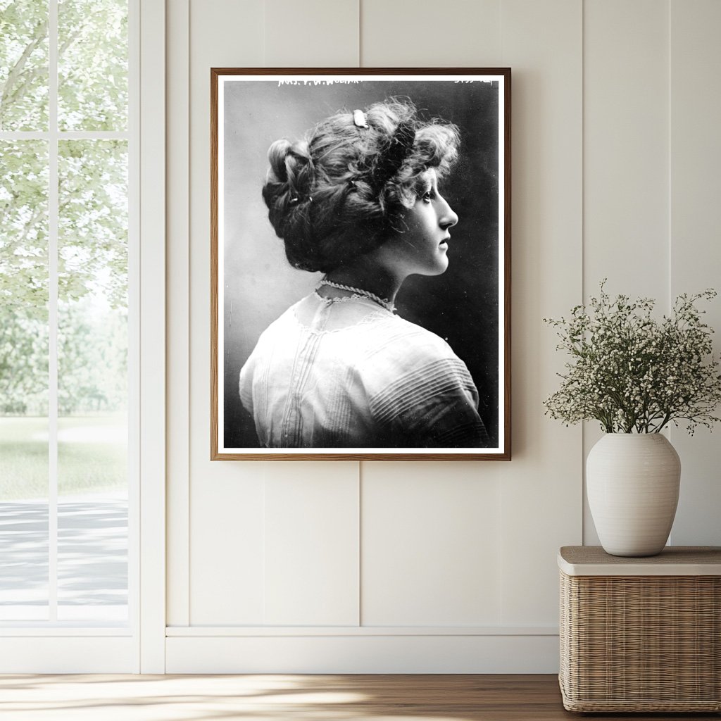 Historic Mrs. F.W. Wolfart Print, Vintage Art