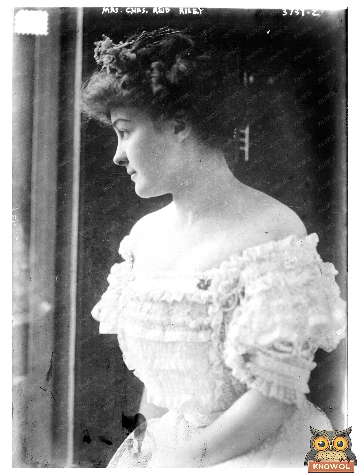 Historic Mrs. Chas. Reid Riley Print, Vintage Art