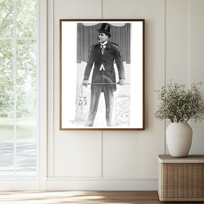 Historic William H. Dietz -- the football Beau Brummel Print, Vintage Art