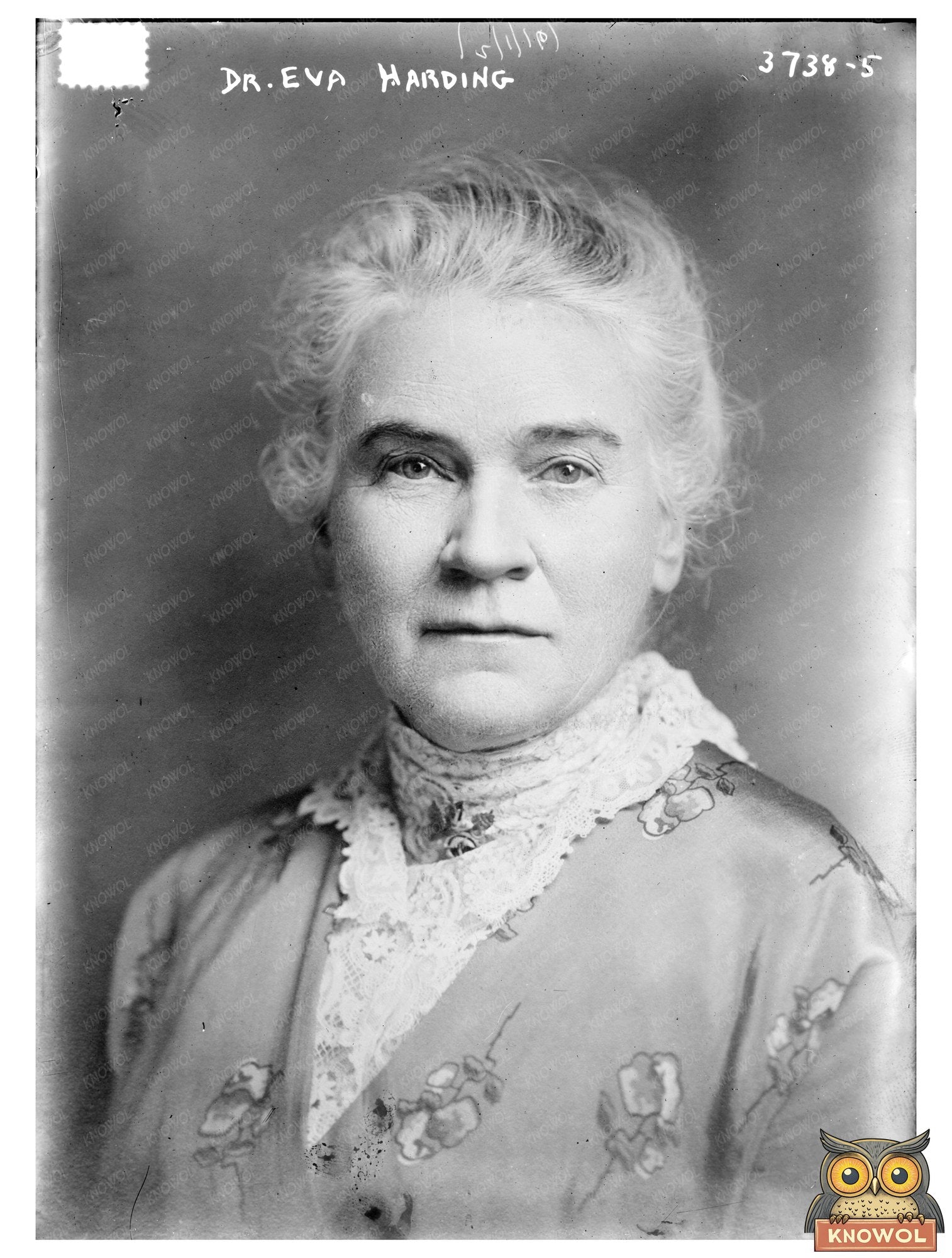 Historic Dr. Eva Harding [woman] Print, Vintage Art