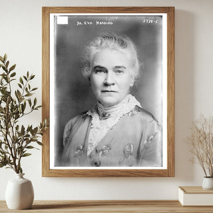 Historic Dr. Eva Harding [woman] Print, Vintage Art