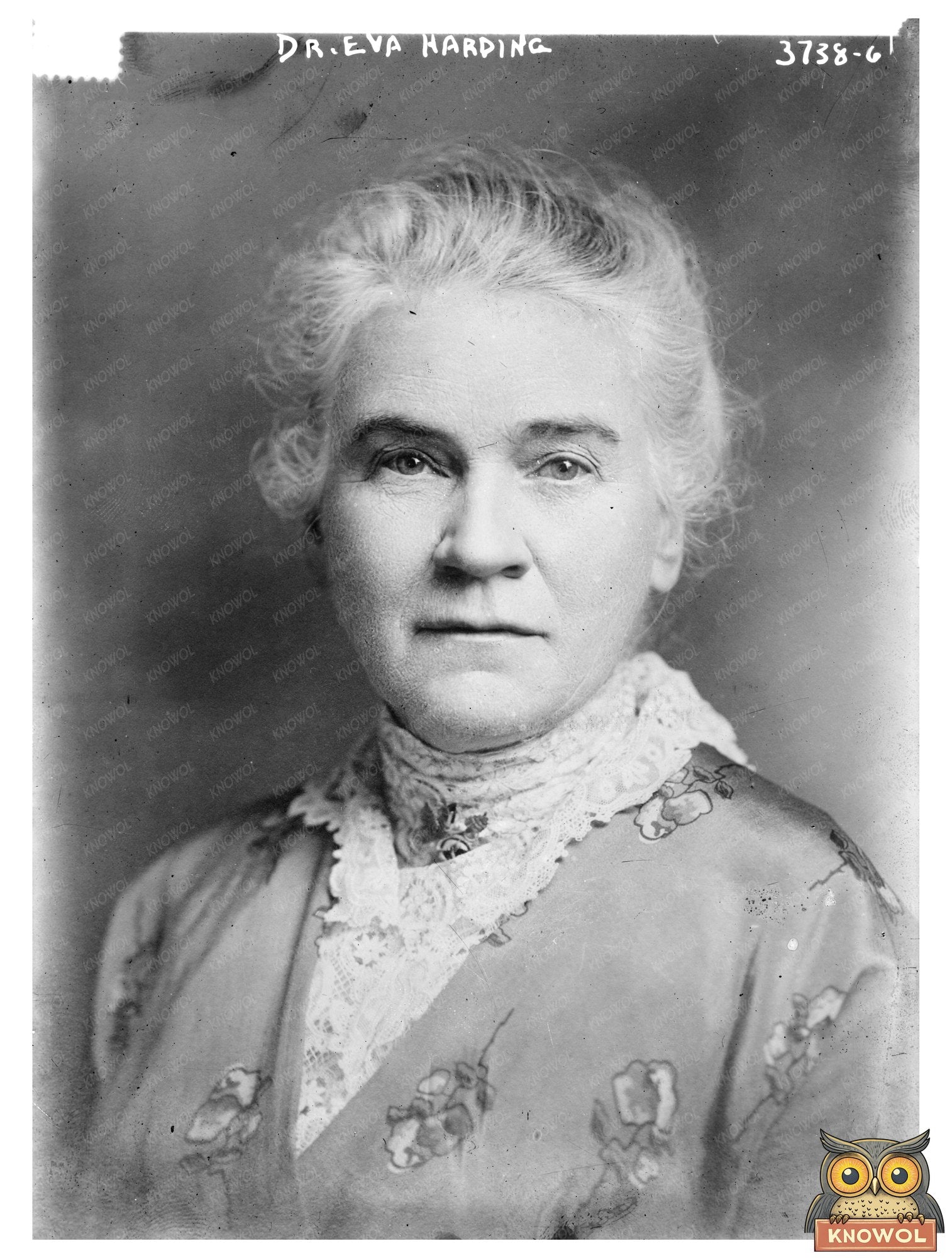 Historic Dr. Eva Harding [woman] Print, Vintage Art