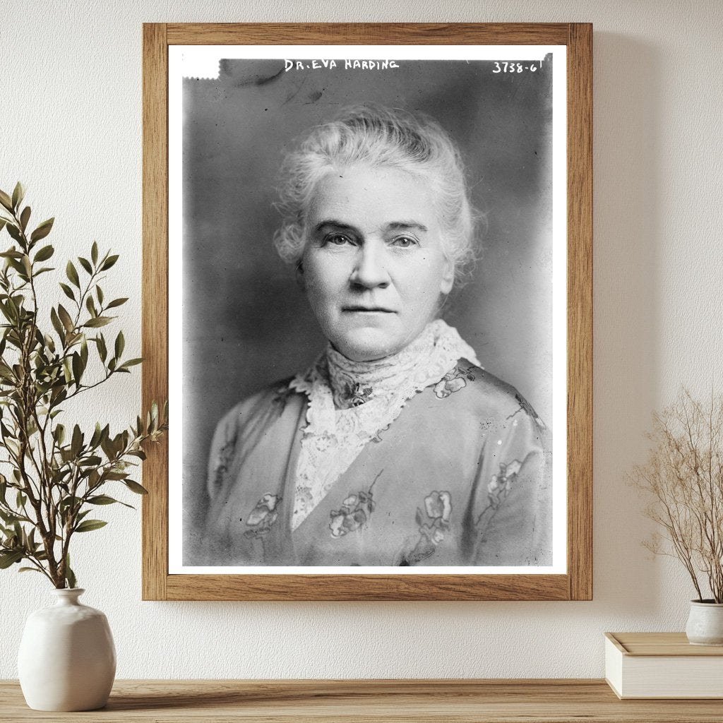 Historic Dr. Eva Harding [woman] Print, Vintage Art