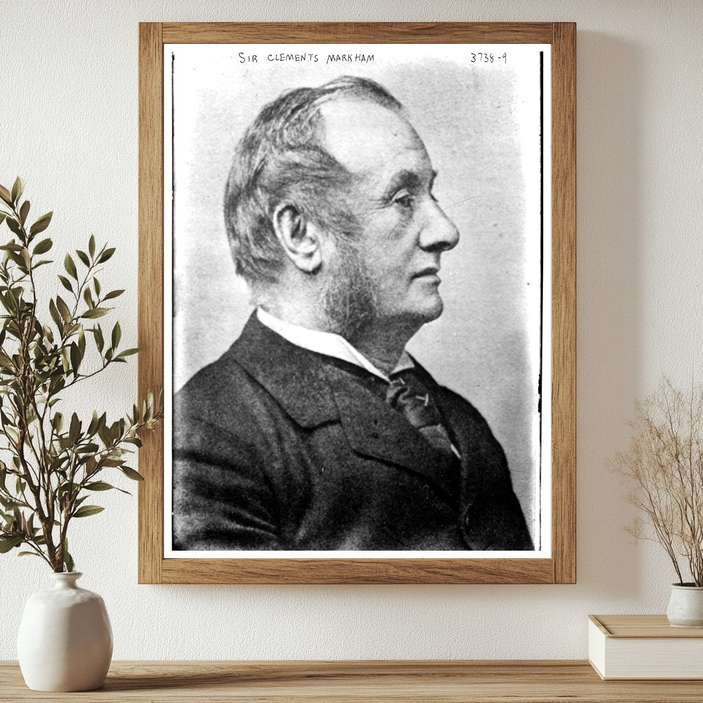 Historic Sir Clements Markham Print, Vintage Art