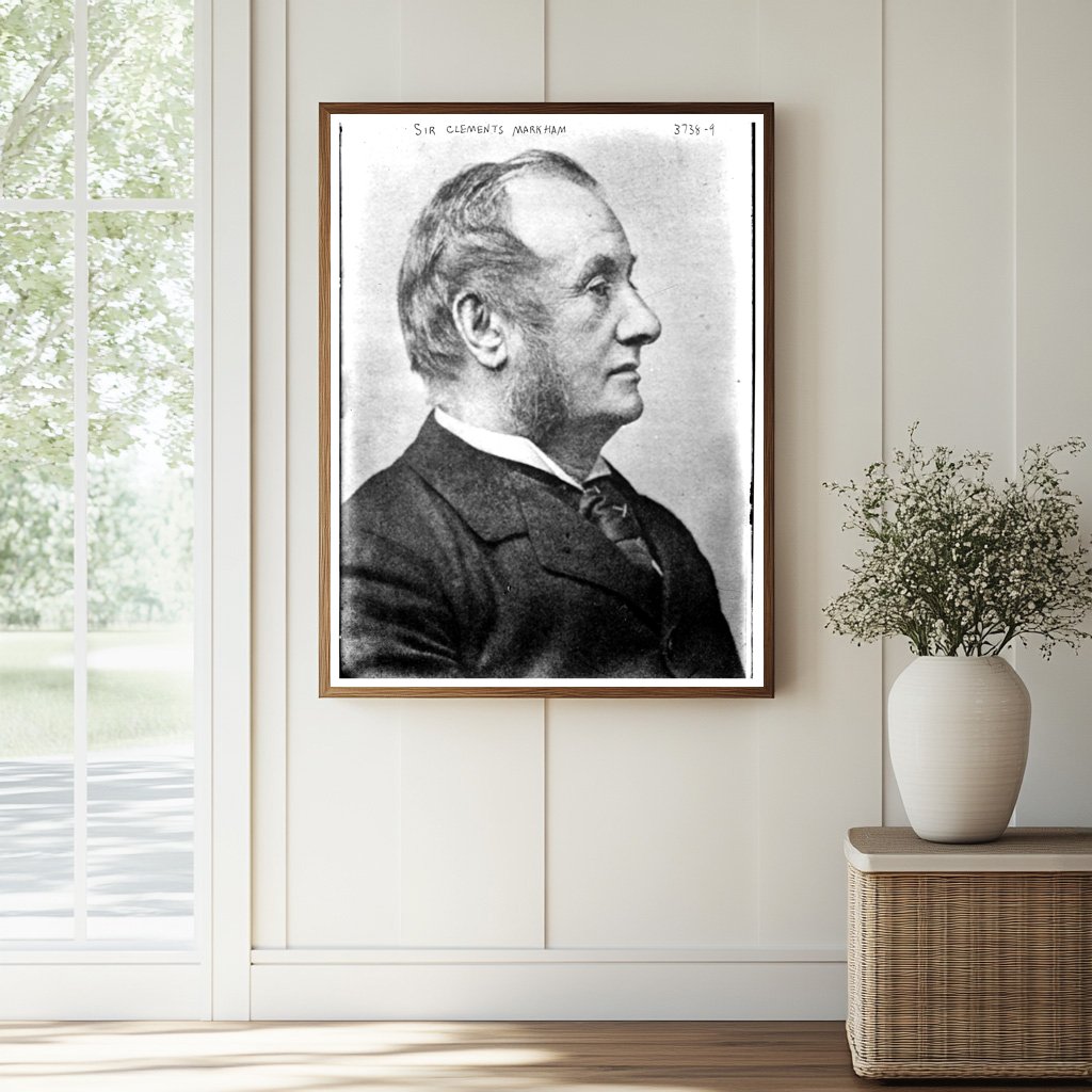 Historic Sir Clements Markham Print, Vintage Art
