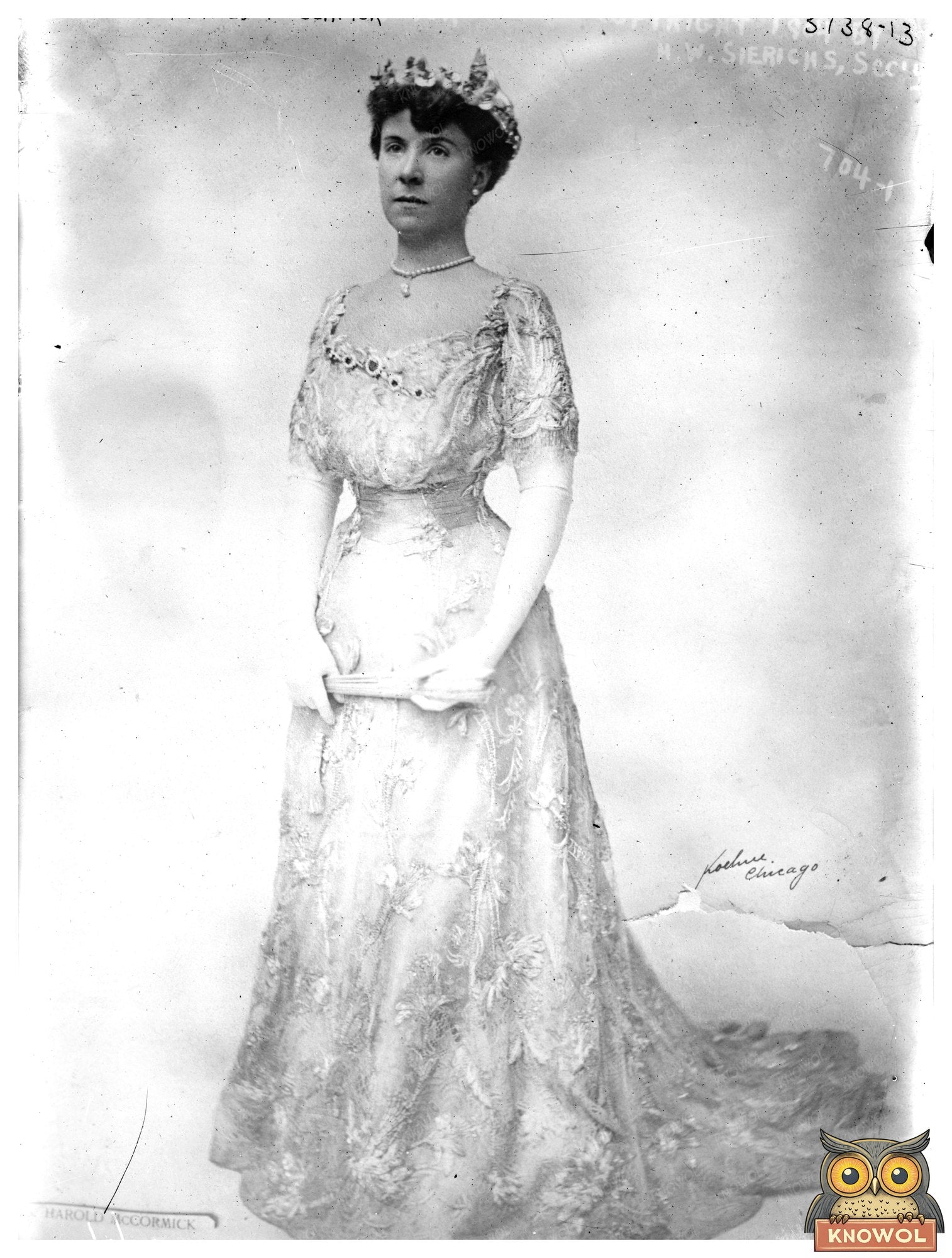 Historic Mrs. Harold McCormick Print, Vintage Art