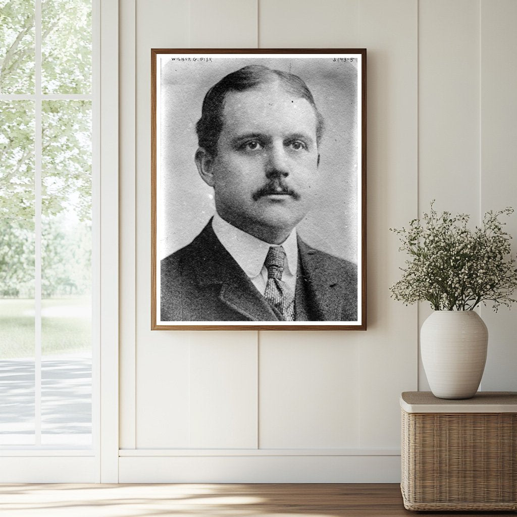 Historic Wilbur G. [i.e., C.] Fisk Print, Vintage Art