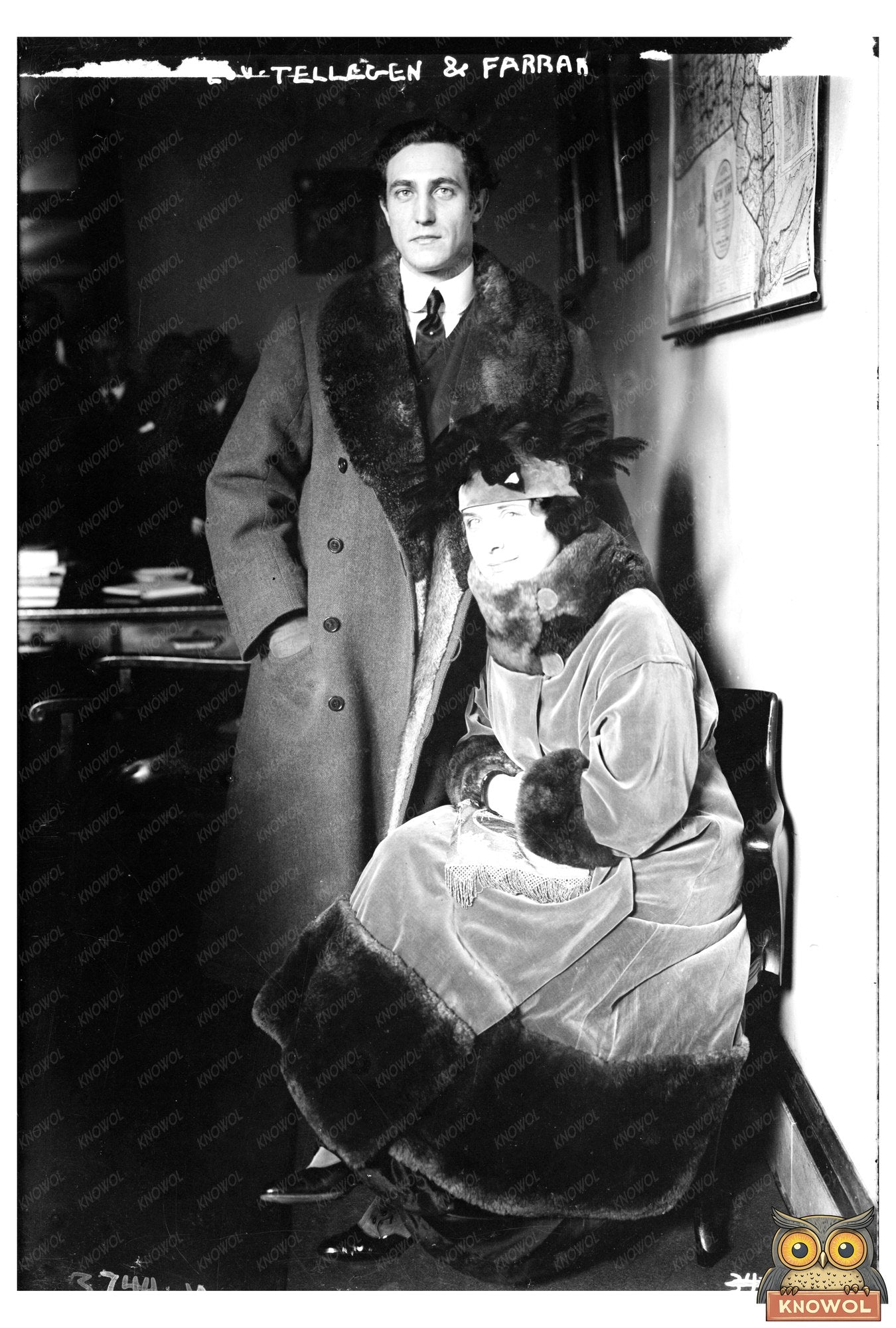 1920s Cinema Icons Lou Tellegen & Farrar Portrait