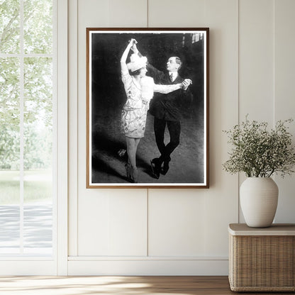 Historic Dazie & Arthur Held [dancing on ice] Print, Vintage Art