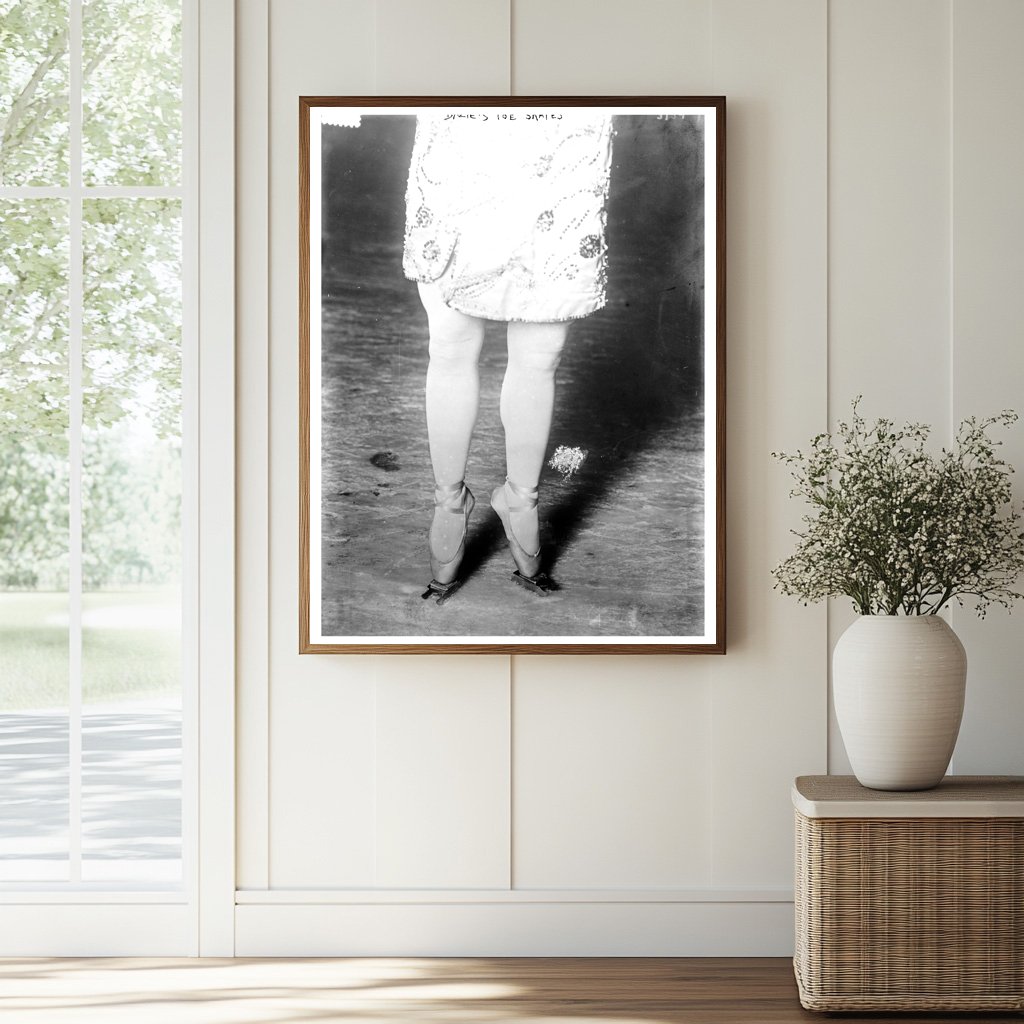 Historic Dazie's Toe Skates Print, Vintage Art