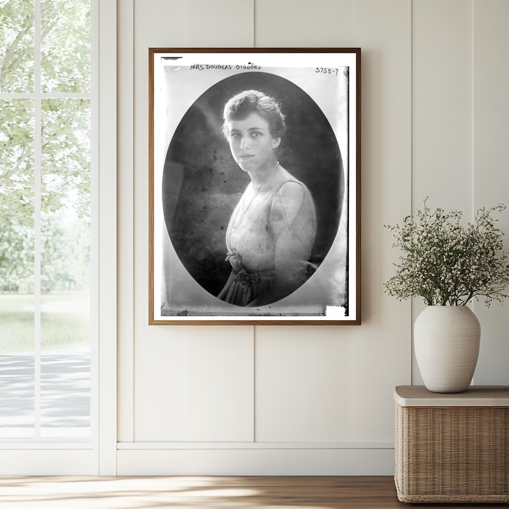 Historic Mrs. Douglas Gibbons Print, Vintage Art
